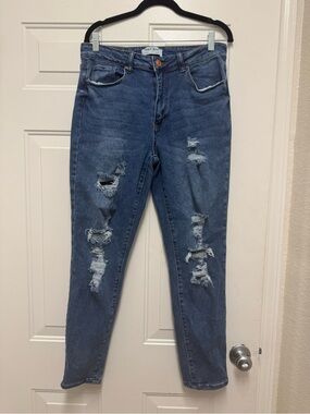 Wax Jean Distressed Boyfriend Jeans 0105